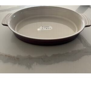 LE CREUSET 36CM OVAL DISH RETIRED COLOR- FIG NEW